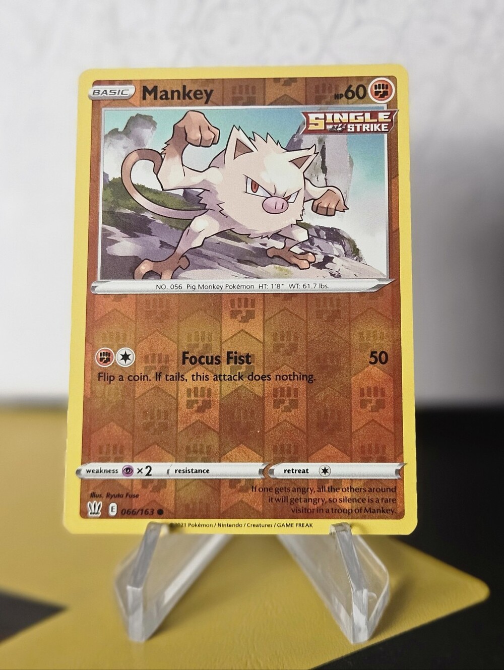 Mankey 066/163 Pokemon TCG Reverse Holo Rare